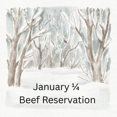 January 1/4 Beef Reservation
